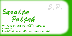 sarolta poljak business card